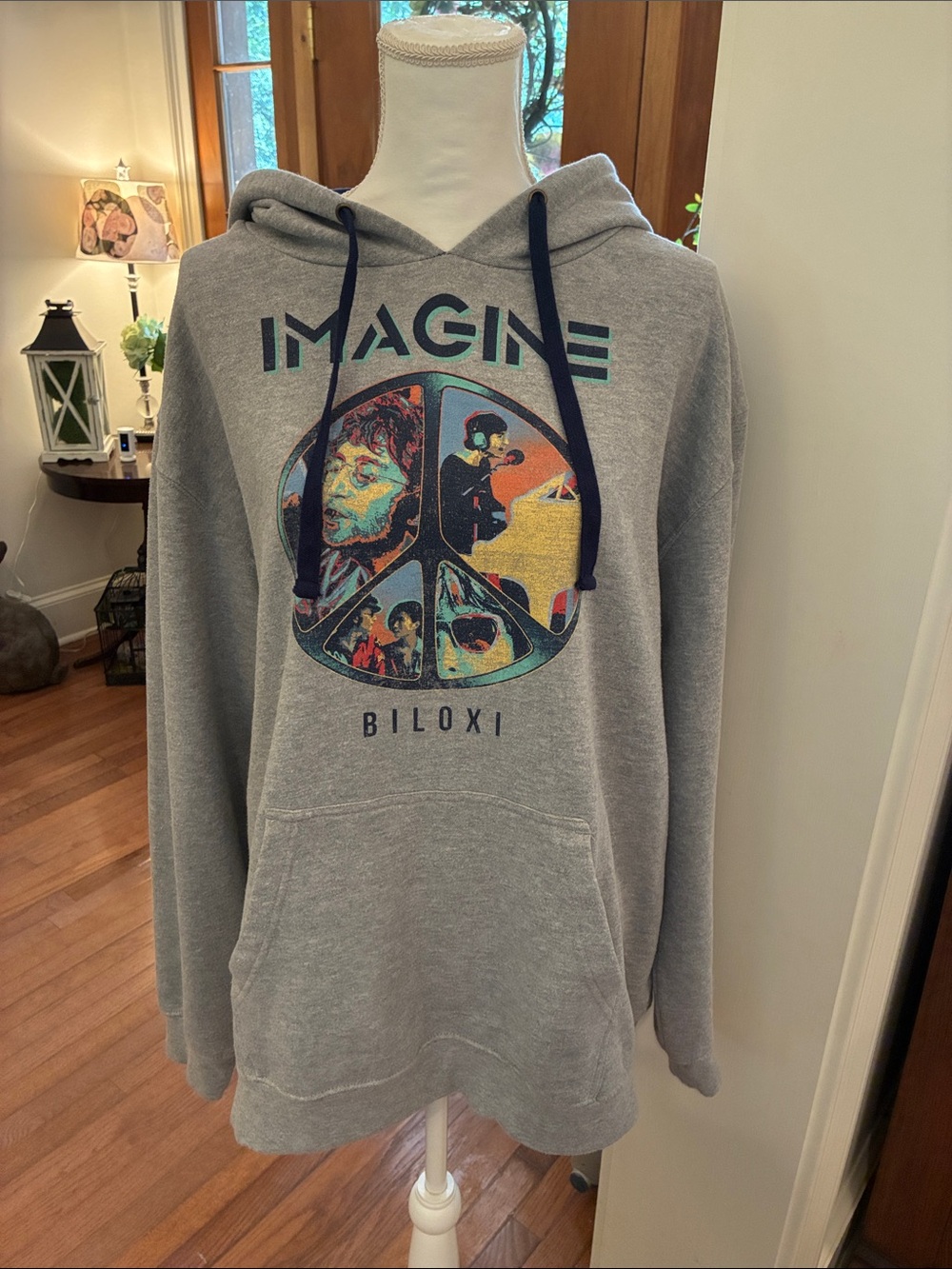 Hard Rock Cafe Imagine Biloxi Gray Crewneck Sweatshirt Size XXL